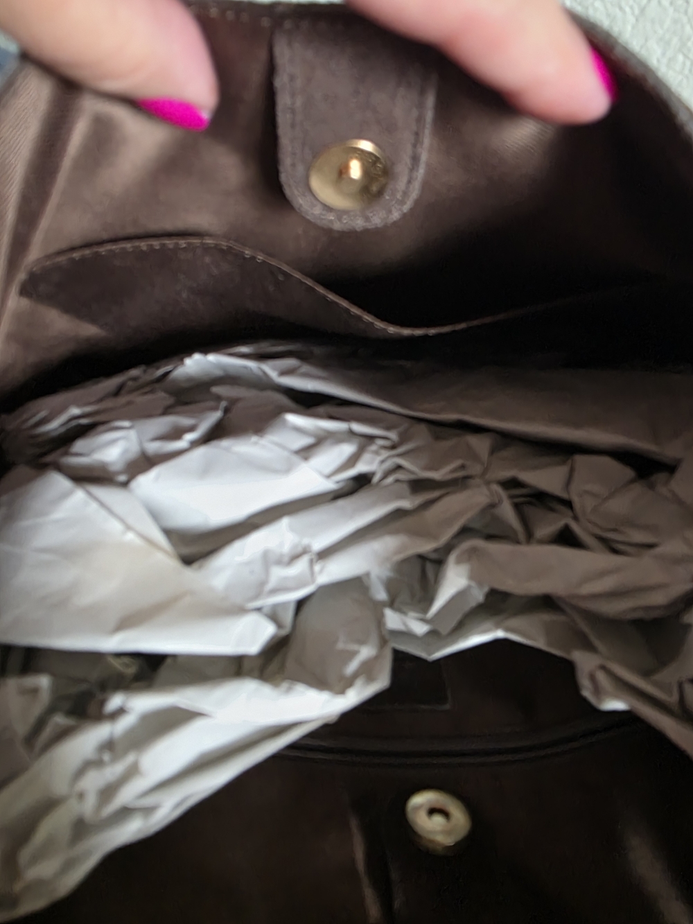 Haute Hippie Brown Fringe  Suede Hobo Bag - Picture 9 of 10
